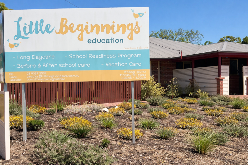 Little Beginnings Childcare road frontage